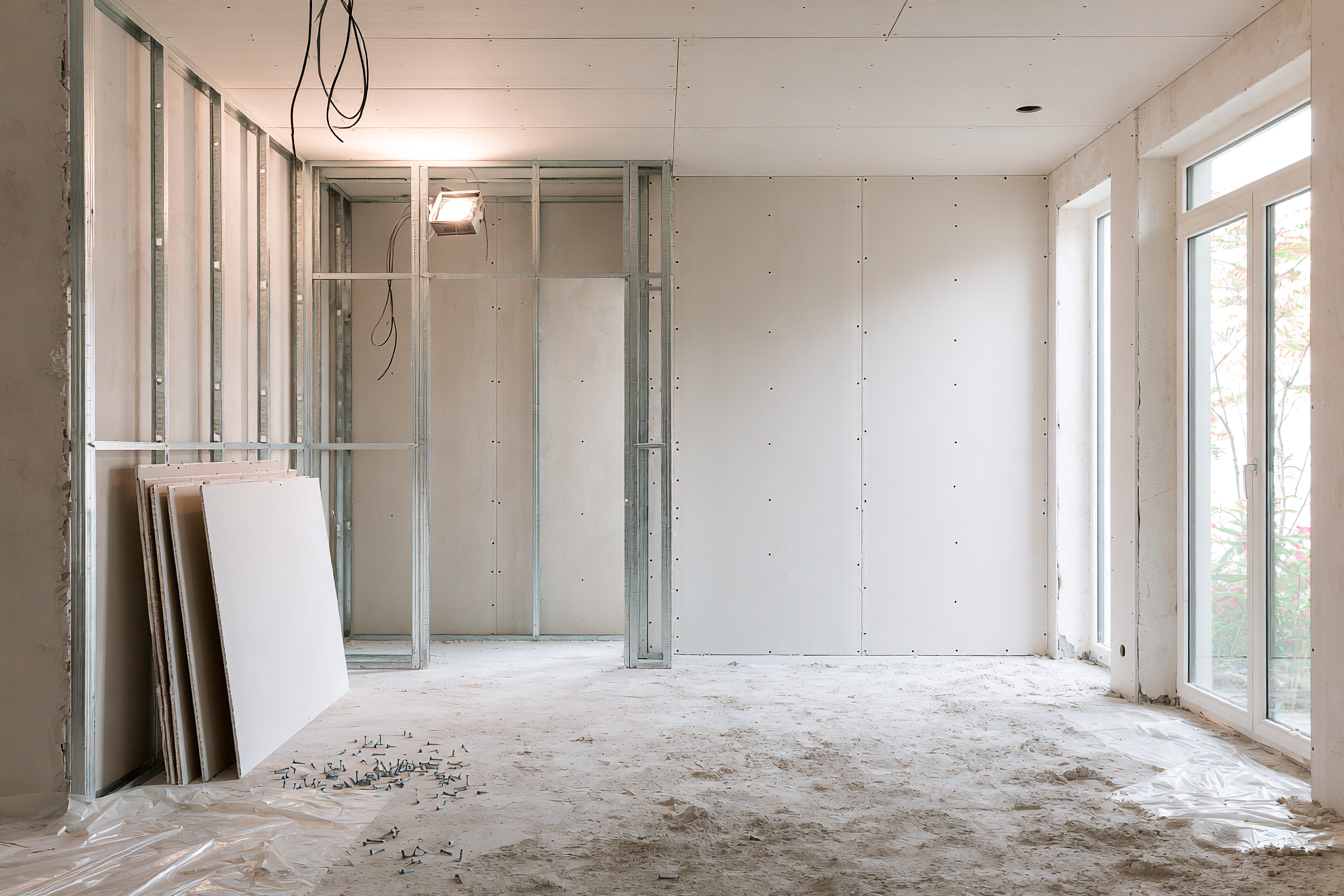 Interior reformado con pladur en Barcelona